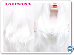 Peluca Tatiana color blanco