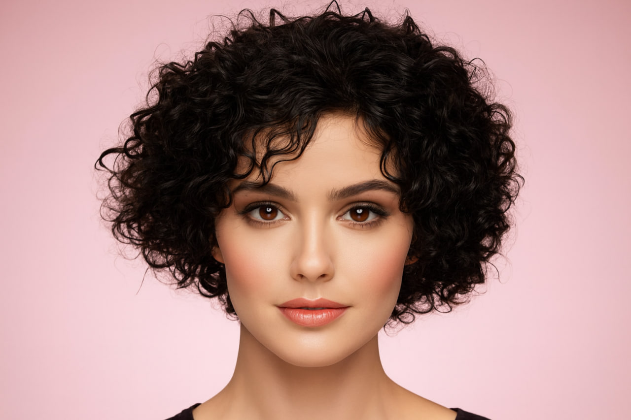 Short curly natural wig
