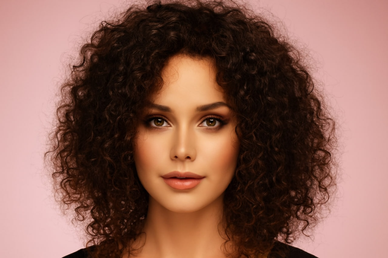 Long curly natural wig