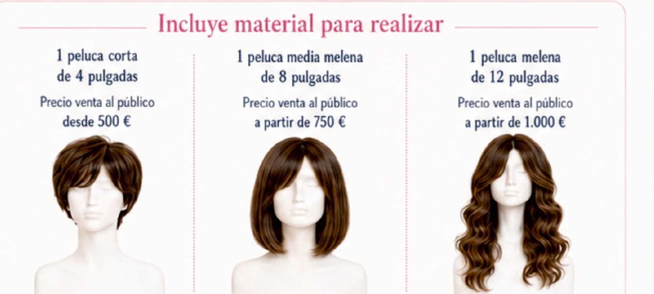 Included material for a 4-inch short wig