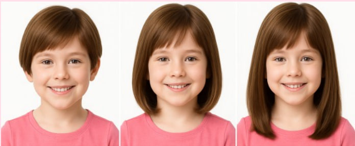 Pelucas infantiles de cabello humano