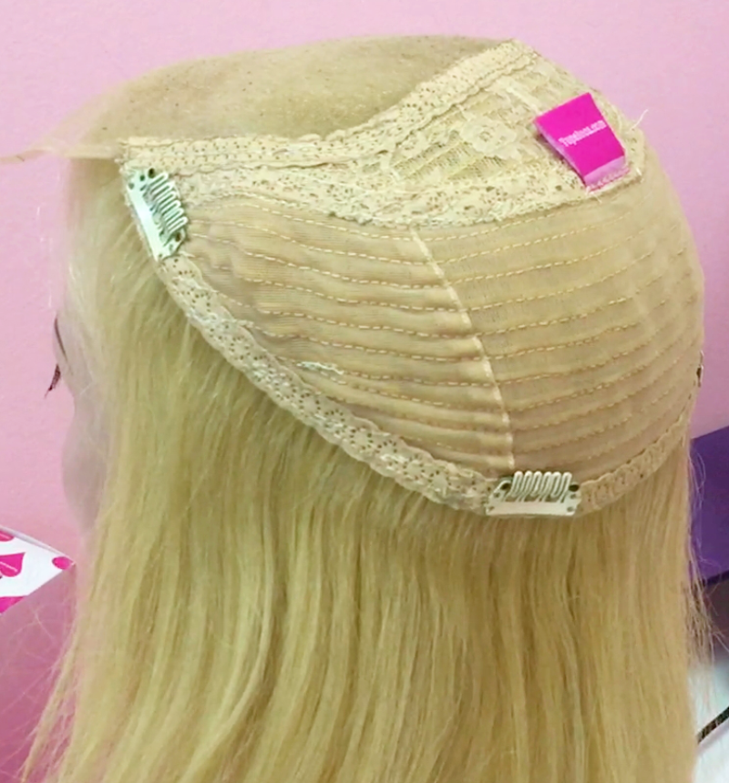 Media peluca con malla transpirable y clips