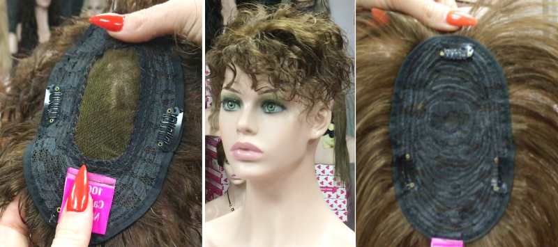 Base pequena de voluminador natural con clips para cabello rizado