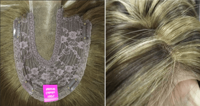 Base de voluminador natural y resultado de raya con tul