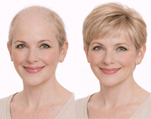 Voluminador natural corto rubio estilo pixie